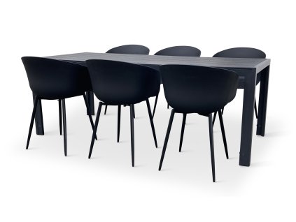 Zahradní jídelní set Viking XL + 6x židle Rikke (1)