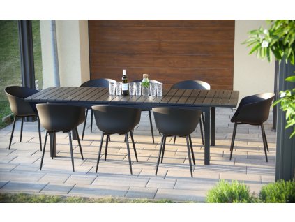 Jídelní set GRANDE LUNGO + 8x židle RIKKE (2)