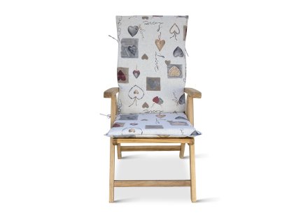 Polstr na polohovací židli a křeslo 3cm motiv srdce LOVE (2)