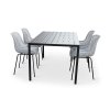 Moderní zahradní set Viking L + 4x židle GABY šedá (1)