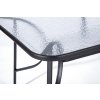 Záhradný jedálenský set Klaudia transparentný + 6x kovová stolička Ramada