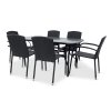 Zahradní jídelní set Klaudie transparentní + 6x židle ROMA (2)