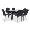 Zahradní jídelní set Klaudie transparentní + 6x židle ROMA (3)