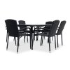 Zahradní jídelní set Klaudie transparentní + 6x židle ROMA (4)