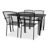 Zahradní kovový set stůl Lana hranatý + 4x židle Lana ZWMC 19 (2)