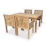 Zahradní nábytek teak stůl GARDEN I. + 4x křeslo Kingsbury (4)