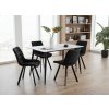 Jídelní set CERAMON 140 bílý + 4x židle BELLA černá