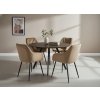 gyrus 120 hnědý + 4x židle SIENA béžová