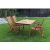 3660 5 zahradni dreveny stul lucy 4x drevena polohovaci zidle viet