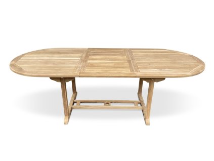 Faisal oválnýhranatý teakový rozkládací stůl (5)