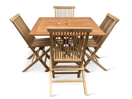 Square II. teakový nábytek set 1+4 1