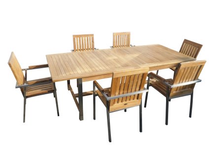 1620 malta nerez teakovy set 1 6