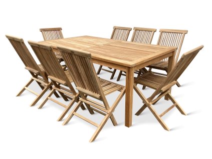 Clasic II. teakový set nábytku 1+8 1