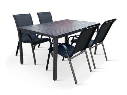 Zahradní jídelní set VIKING L + 4x židle RAMADA (1)