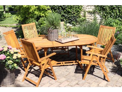 Zahradní dřevěný set 1+6 pro 6 osob Viet