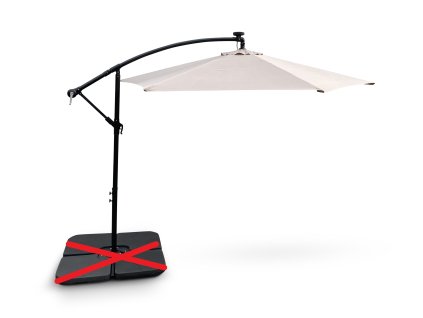 Slunečník Hook pr. 3m béžový LED bez závaží 1