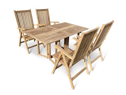 Set zahradního nábytku BUTTERFLY stůl + 4x křesla EDY (2)