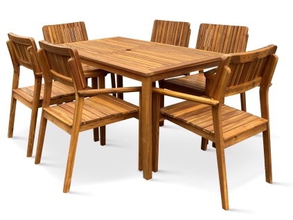 Zahradní dřevěná sestava 1+6 Lucy I.