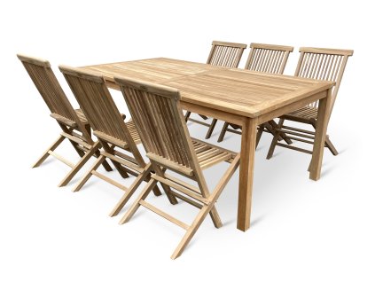 Clasic II. teakový set nábytku 1+6 1