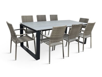 Zahradní jídelní set stůl Strong + 8x židle PARISka (1)