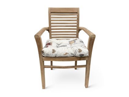 Polstr na křeslo 5cm motiv srdce LOVE