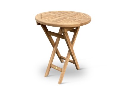 Skládací kulatý stolek z teaku