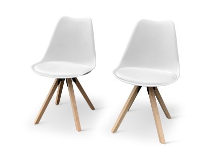 Jídelní židle SCANDINAVIA BEECH bílá 2 ks (1)