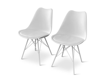 Moderní jídelní židle Eco bílá (2)