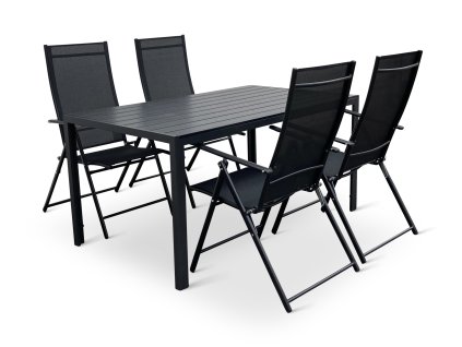 Zahradní nábytek z kovu stůl Viking L + 4x židle Pia (1)