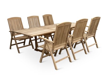 Zahradní nábytek Faisal II. teak set 1+6 (3)