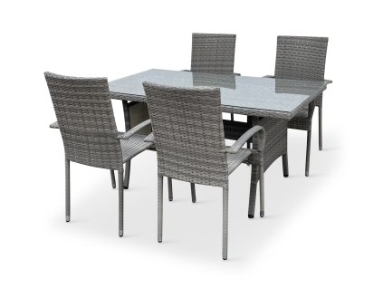 Zahradní nábytek ratan Haiti PREMIUM + 4x židle PARIS PREMIUM (3)