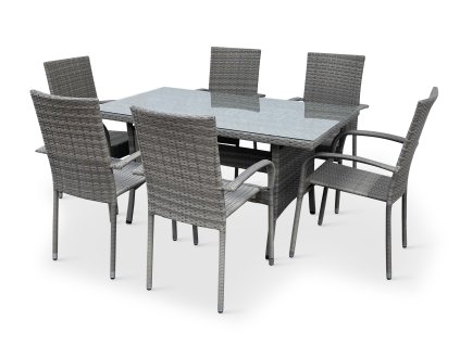 Zahradní nábytek ratan Haiti PREMIUM + 6x židle PARIS PREMIUM (2)