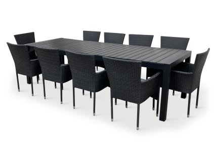 Jídelní set GRANDE PASTO + 10x křeslo BALI (4)