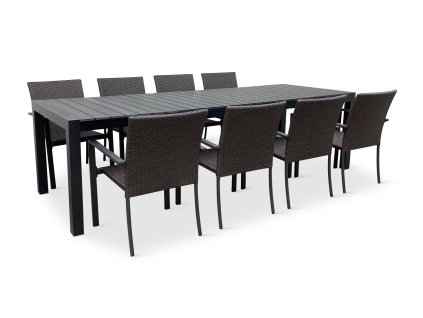Jídelní set GRANDE PASTO + 8x židle WICKER PAT (4)