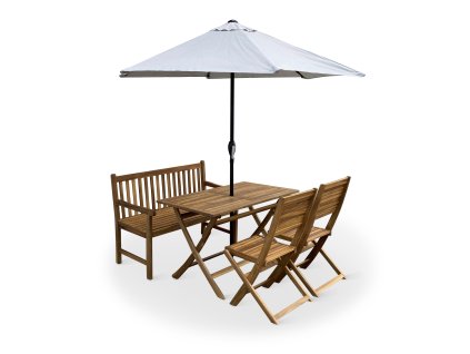 Zahradní set Mandy + 2x židle Mandy + 1x lavice Kory (1)