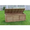 Zahradní dřevěná truhla na polstry