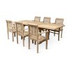 Faisal I. hranatý zahradní nábytek teak set 1+6 (5)