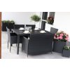 Set Viking L + 4x černé křeslo BALI antracit + 1x Bali ratan lavice D