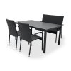 Zahradní set ratan stůl Viking L + 2x židle a 1x lavice PARIS (2)