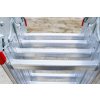 Multifunkční hliníkový žebřík 4x4 473 cm NVLG-44 SILVER + podlážka