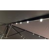 Zahradní slunečník Hook pr. 3m béžový s LED osvětlením + závaží