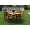 Zahradní dřevěný stůl LUCY + 4x dřevěné křeslo Luc