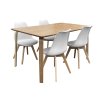 Stůl Zaha dub + 4x židle ECONOMY (4)