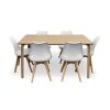 Stůl Zaha dub + 6x židle ECONOMY (2)