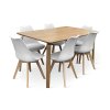 Stůl Zaha dub + 6x židle ECONOMY (4)