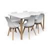 Stůl Zaha bílý + 6x židle ECONOMY (4)