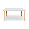Dřevěný jídelní stůl Zaha s bílou deskou 150x90 cm (2)