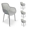 GABY křeslo šedé 4 ks