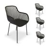 GABY křeslo černé 4 ks