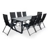 Zahradní jídelní set stůl Strong + 8x židle Pia polohovací (1)
